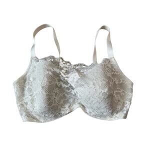 SOMA Womens Bra size 34DD, Lace Overlay; cream/off white